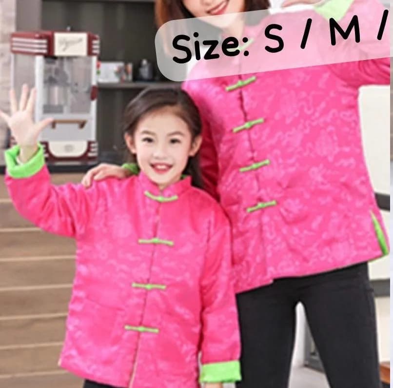 桃紅色唐裝上衣（大人） 縮圖 2