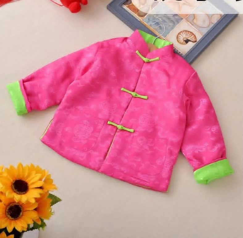 桃紅色唐裝上衣（大人）