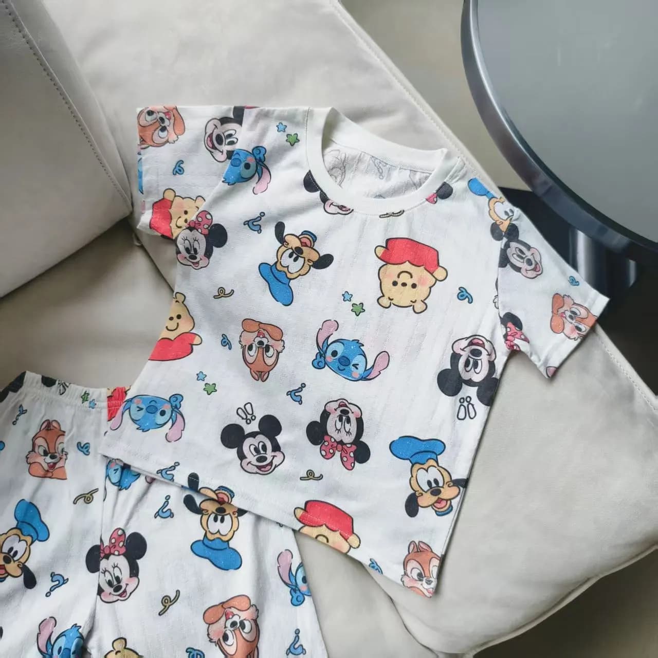 純棉透氣網眼提花家居套裝 縮圖 2