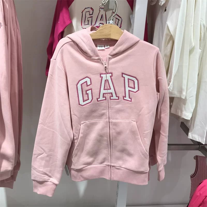 Gap新款logo抓絨寬鬆連帽衫衛衣