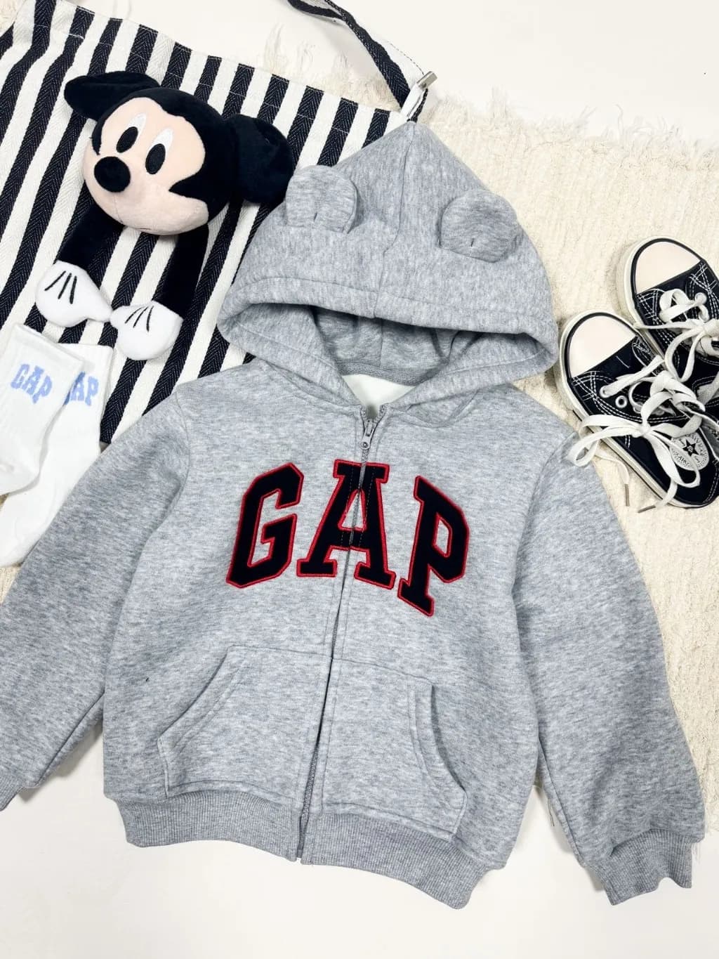 Gap新款logo抓絨寬鬆連帽衫衛衣 縮圖 4