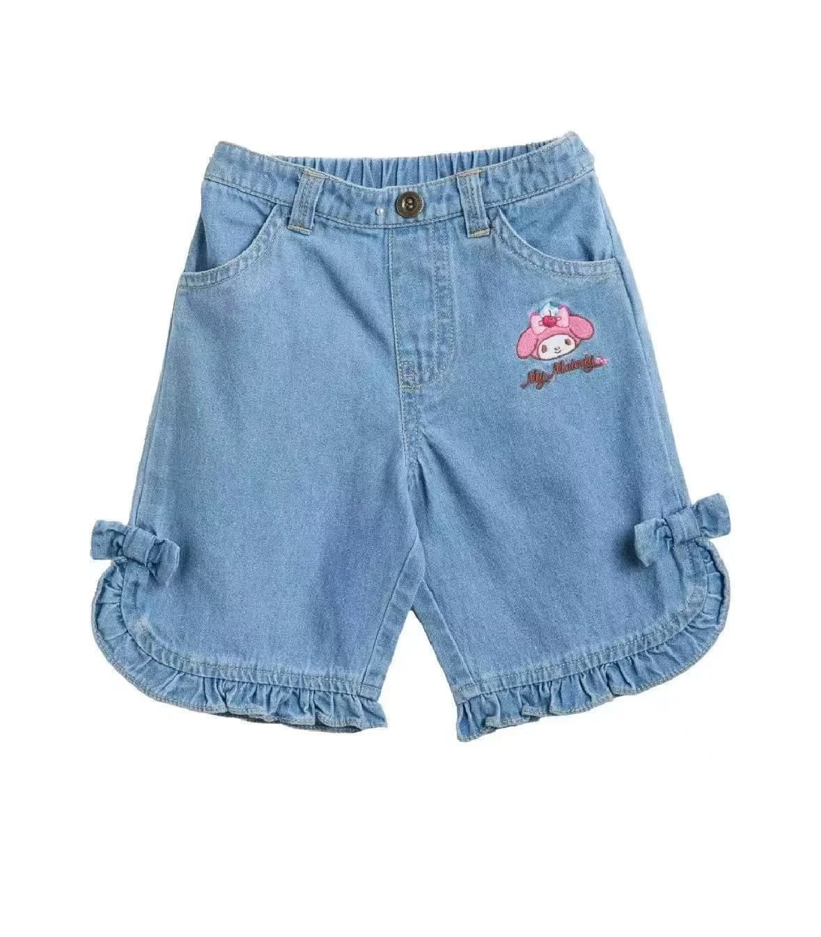 Melody新款春季上衣+軟棉棉牛仔短褲 縮圖 3