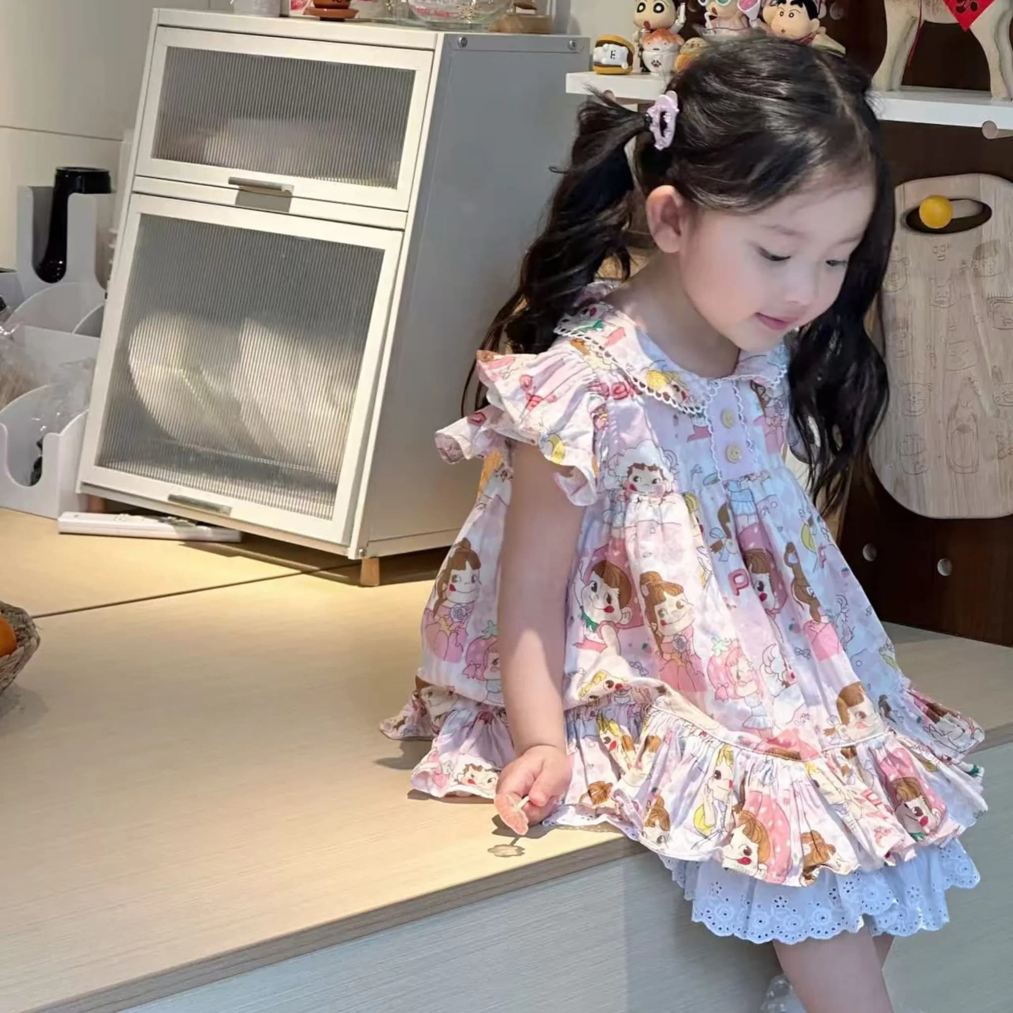 牛奶妹新款裙wLace裙邊 縮圖 2