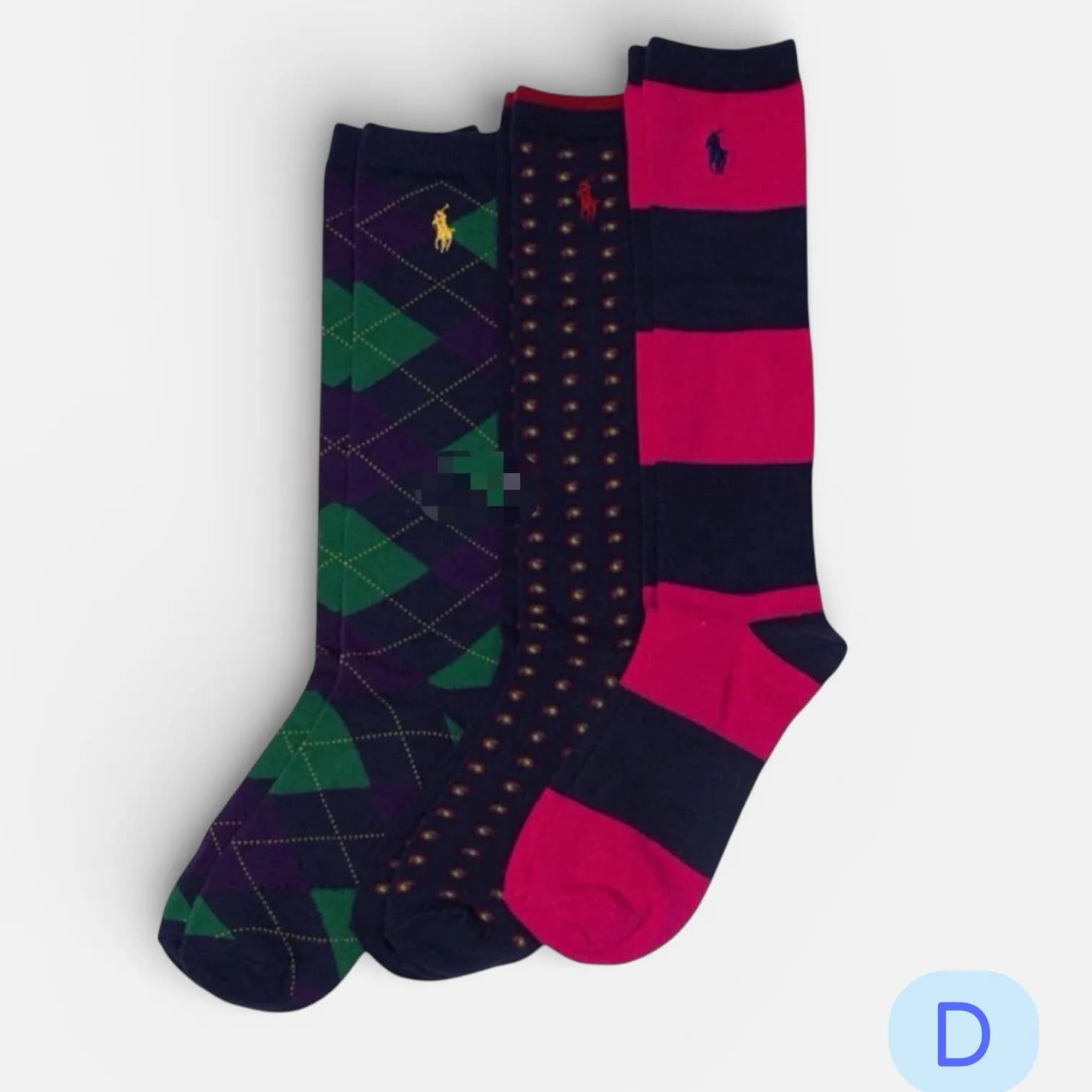 Polo新款新色1套3對襪 縮圖 5
