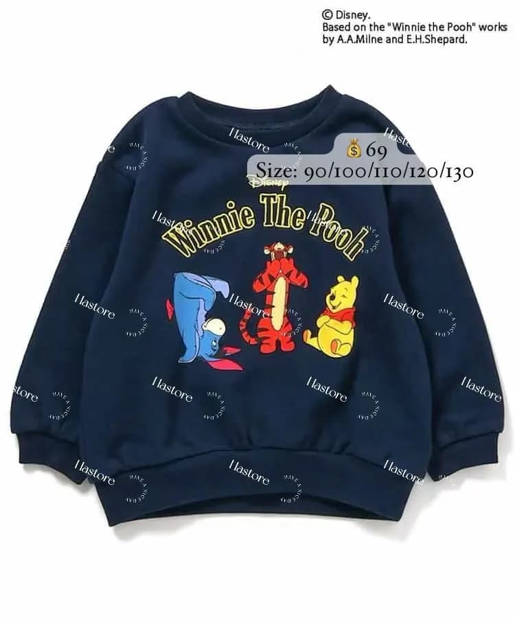 Pooh 刺繡抓絨衛衣