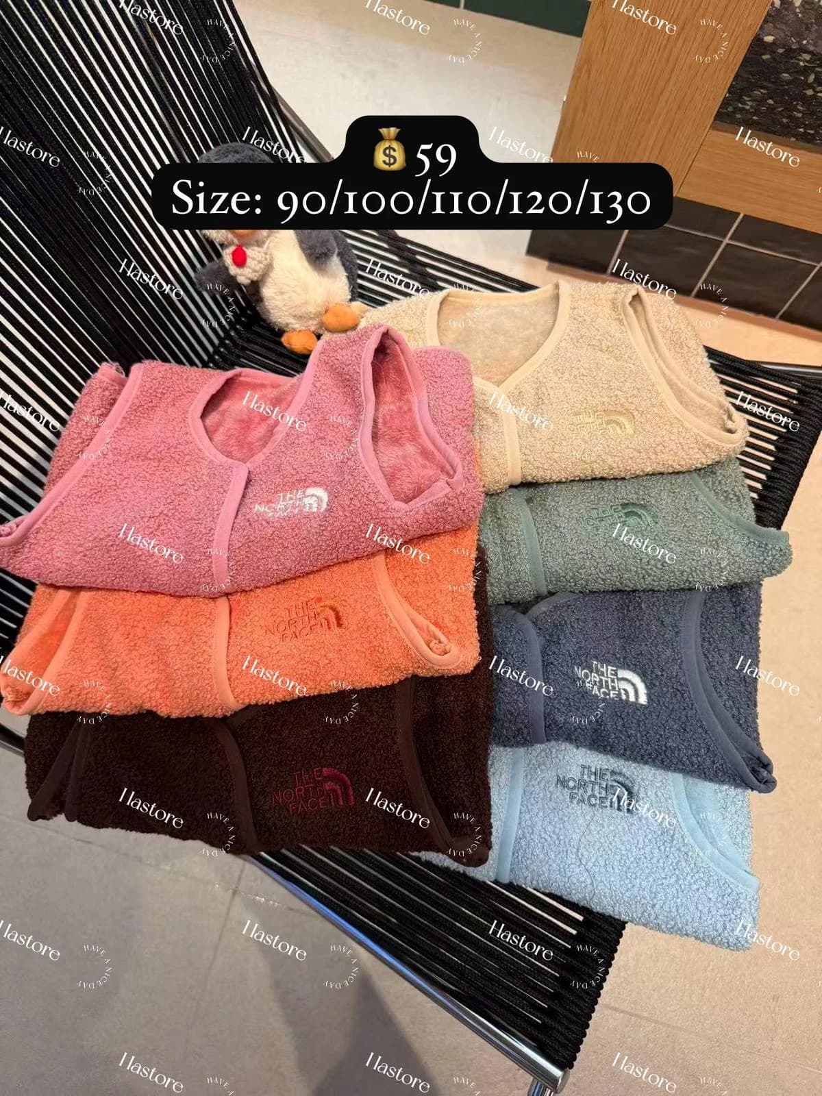 TNF秋冬毛毛馬甲