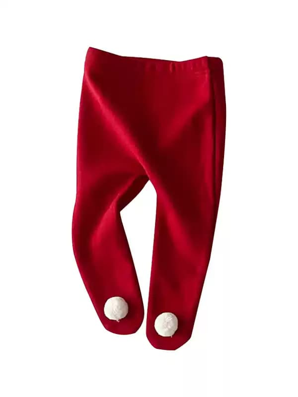 幼兒加厚加絨球球襪褲 縮圖 4