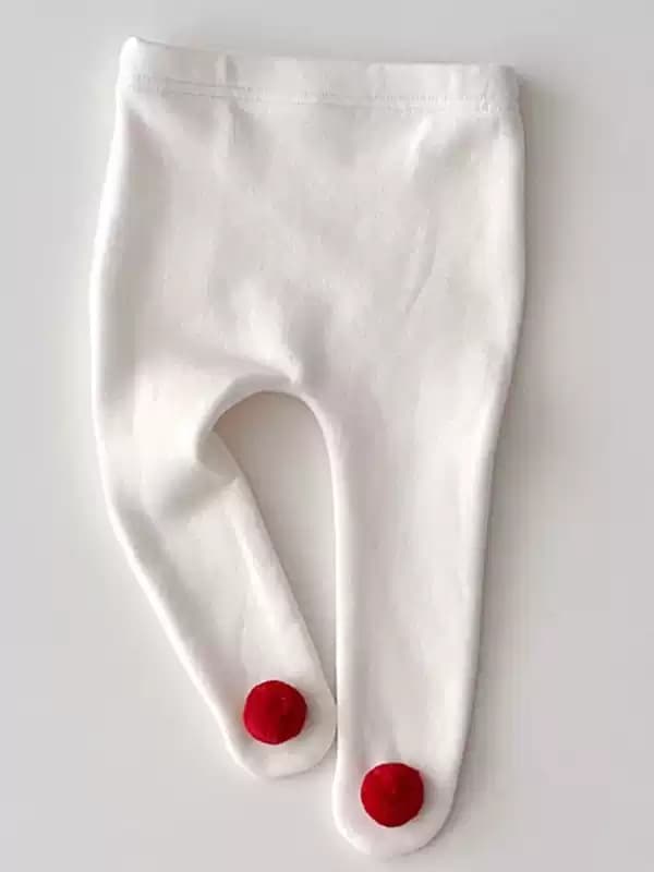 幼兒加厚加絨球球襪褲 縮圖 3