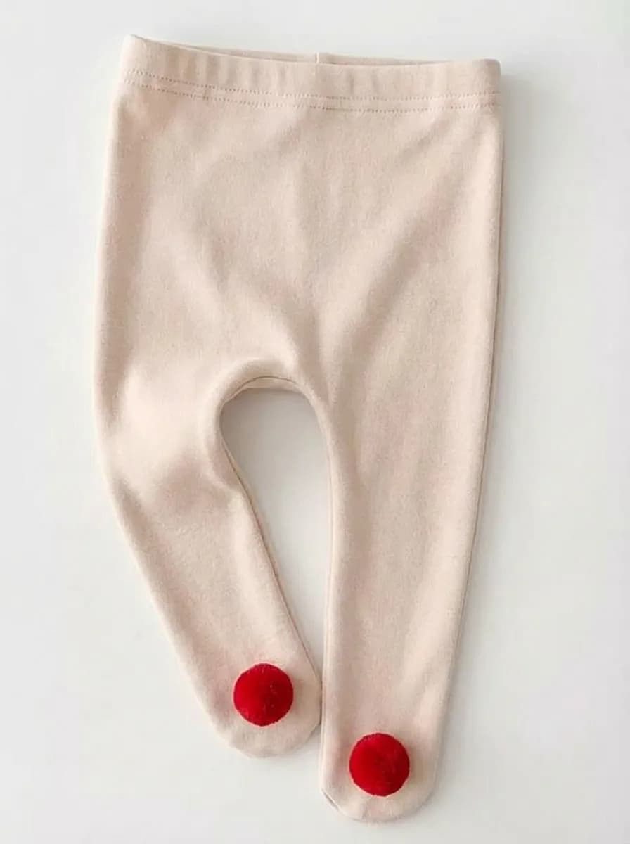 幼兒加厚加絨球球襪褲 縮圖 5