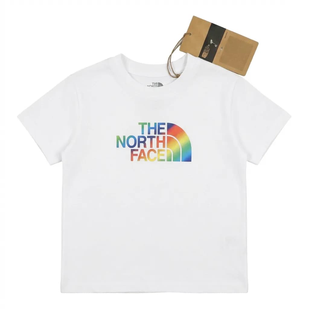 The North Face 的中性彩虹Logo 短袖T 恤