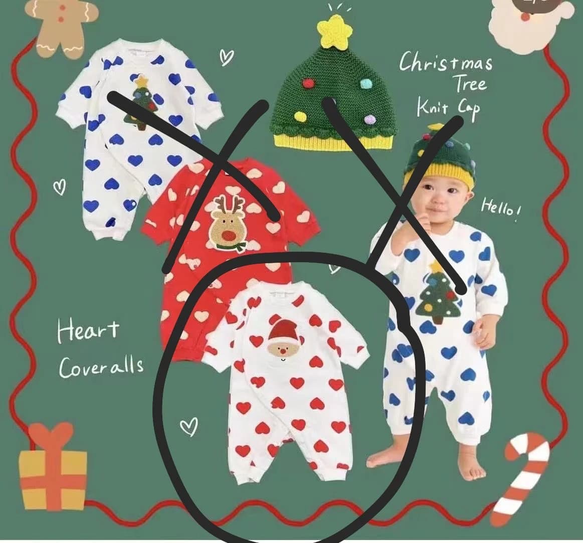 紅色聖誕老人爬服