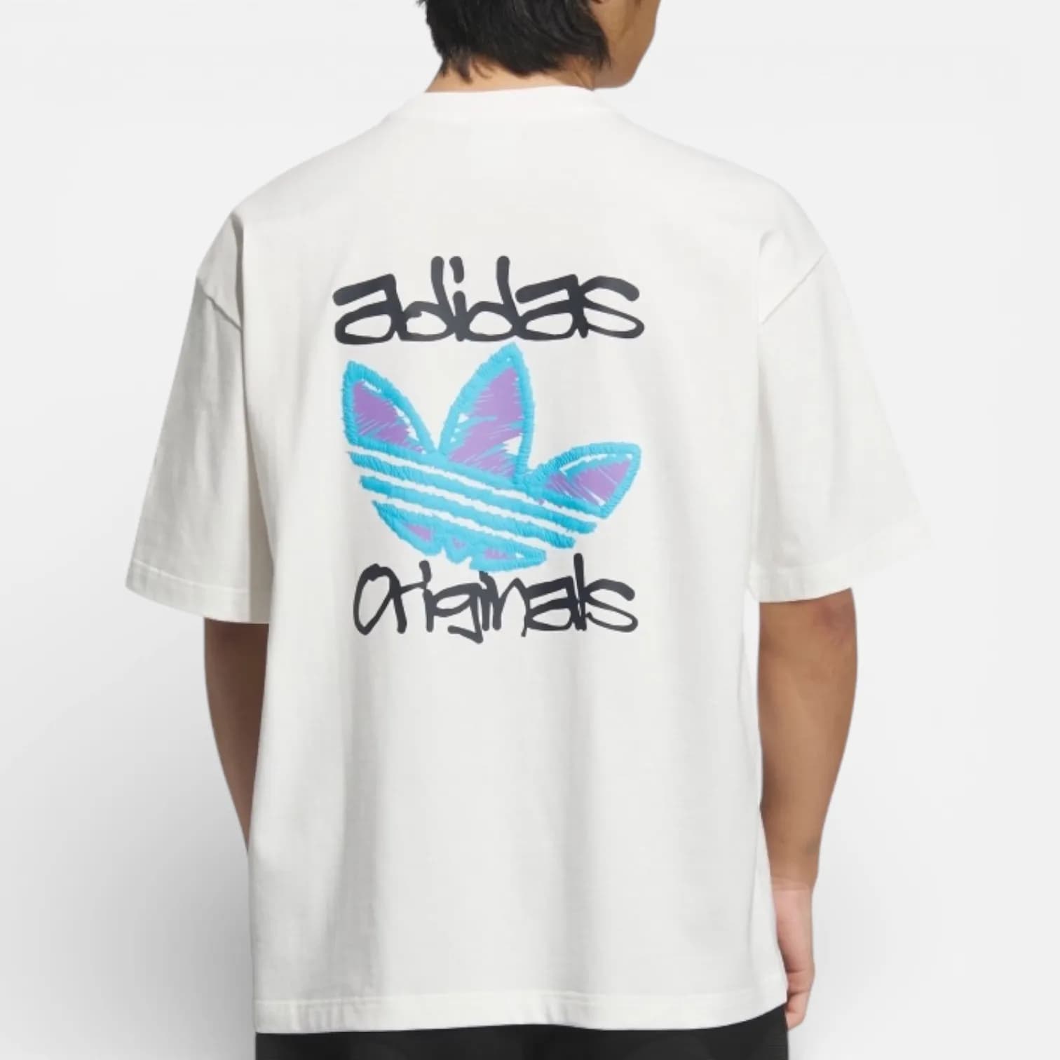 adidas Originals 三葉草圖的短袖上衣 縮圖 2